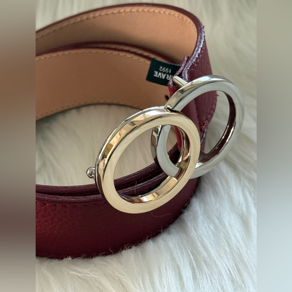 🇨🇦 Brave Leather Collection - Red Leather Belt - Picture 5 of 11